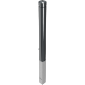 Bollard of aluminium | � 100 mm | removable, with triangular locking mechanismacc. with DIN 3223, self-engaging lockwith hot-dip galvanized ground socket part-no. 470.10approx. 500 mm below ground